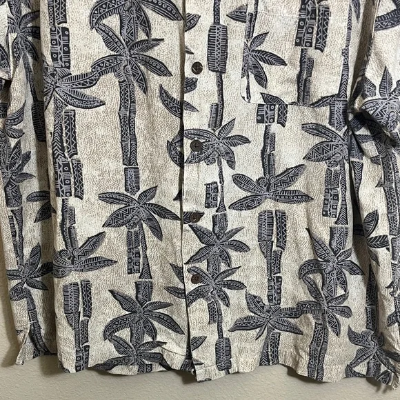 Merona Button Down Tropical Hawaiian Short Sleeve Shirt - Picture 5 of 13